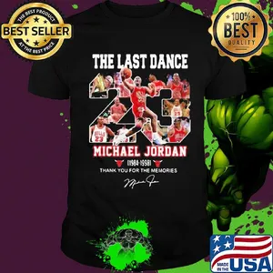 The last dance Michael Jordan 1984 1998 thank you for the memories basketball signature shirt
