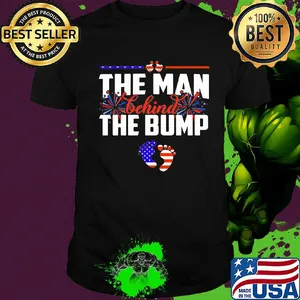 The man behind the bump American flag veteran Independence Day shirt