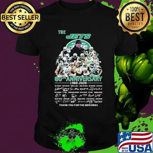 The new york jets 60th anniversary 1960 2020 thank you for the memories signatures shirt