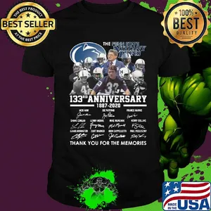 The penn state nittany lions 133rd anniversary 1887 2020 thank you for the memories signatures shirt
