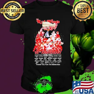 The red wings 95th anniversary 1926 2021 thank you for the memories signatures shirt