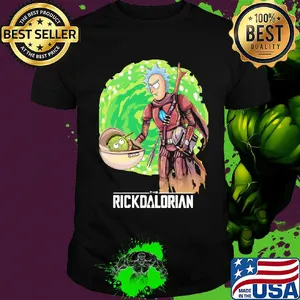 The Rickdalorian Baby Yoda and Rick Morty shirt