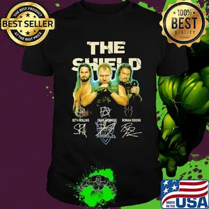 The shield seth rollins dean ambrose roman reigns signatures shirt