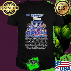 The st. Louis blues 53rd anniversary 1967 2020 thank you for the memories signatures shirt