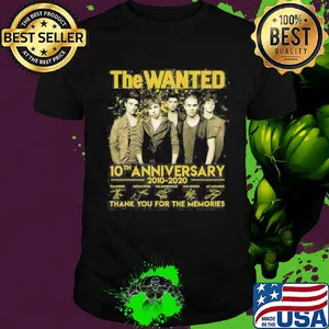 The Wanted 10th anniversary 2010-2020 thank you for the memories signature shirt