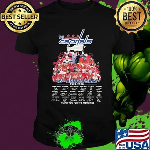 The washington capitals 46th anniversary 1974 - 2020 thank you for the memories signatures shirt
