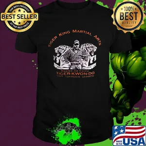 Tiger king martial arts master joe exotic tiger-kwon-do karate tiger wrestling gun shooting shirt