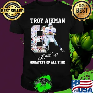 Troy aikman 8 greatest of all time signatures shirt