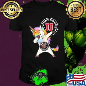 Unicorn mask jimmy john's since 1983 gourmet sandwiches logo shirt
