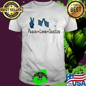 Usaa peace love sanitize covid-19 shirt