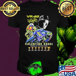 Vr46 valentino rossi world champion 7 cup signature shirt