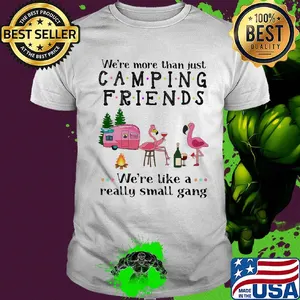 We're more than just camping friends we're like a really small gang Flamingo shirt