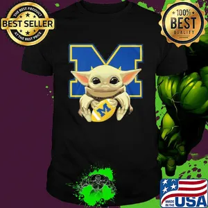 Yoda Baby hug Wolverines shirt