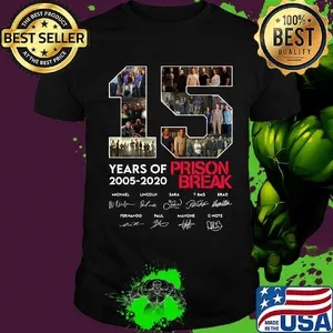 15 years of 2005 2020 prison break signatures shirt