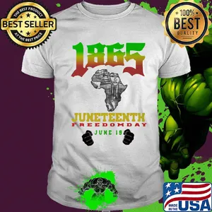 1865 map juneteenth freedom day June 19 hand shirt