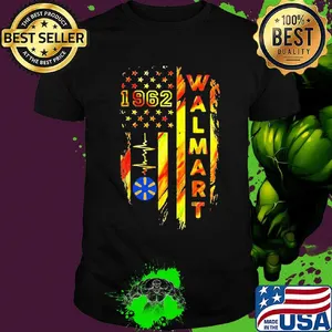 1962 walmart heartbeat american flag independence day shirt