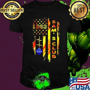1983 sam's club heartbeat american flag independence day shirt