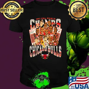 1991 nba world champs chicago bulls basketball shirt