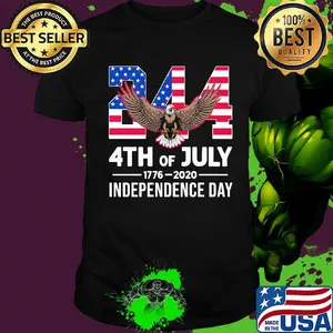 244 4th Of July 1776 2020 Independence Day Bald Eagle Shirt