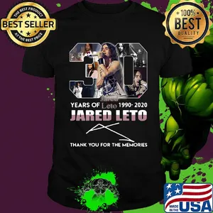 30 years of 1990 2020 jared leto thank you for the memories signature shirt