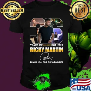 36 years of 1984 2020 ricky martin thank you for the memories signature shirt