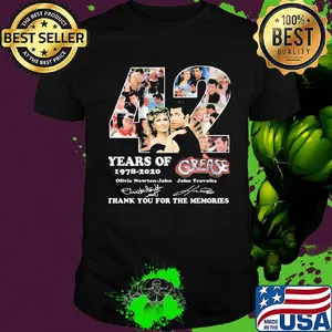 42 years of 1978 2020 grease thank you for the memories signatures shirt