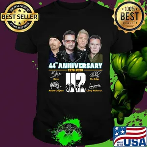44th anniversary 1976 2020 u2 members signatures shirt