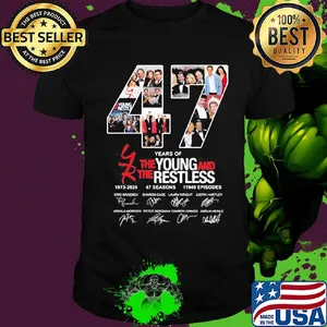 47 years of the young and the restless tv show 1973 2020 47 seasons 11949 episodes signatures shirt