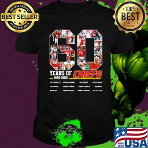 60 years of 1960 2020 kansas city chiefs football team players shirt