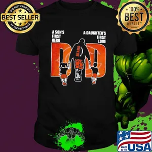 A son's first hero a daughter's first love dad chicago bears father's day shirt