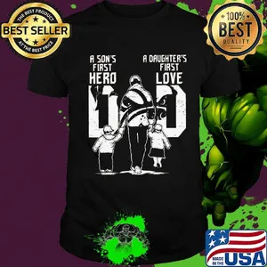 A son's first hero a daughter's first love dad cleveland bulldogs football happy father's day shirt