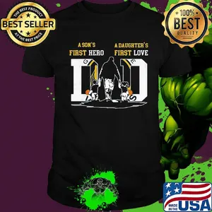 A son's first hero a daughter's first love dad golden state basketball happy father's day shirt