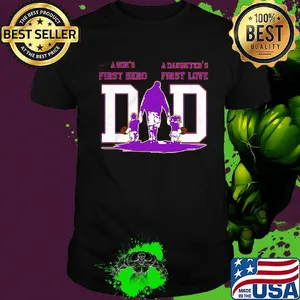 A son's first hero a daughter's first love dad los angeles lakers happy father's day shirt