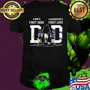 A son's first hero a daughter's first love dad seattle seahawks happy father's day shirt