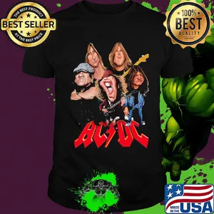 Acdc band members cartoon shirt