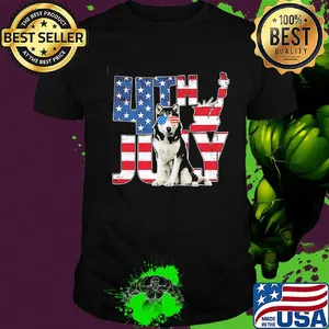 Alaska 4th July Dog American Flag Shirt