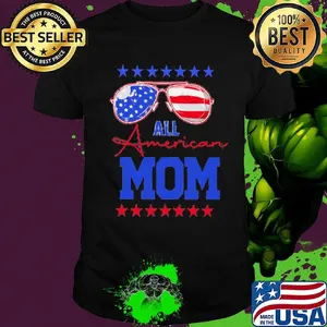 All American Mom Glasses Independence Day Shirt