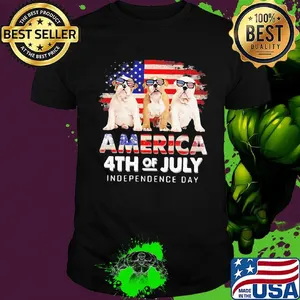 America 4th Of July Independence Day Bulldog Shirt