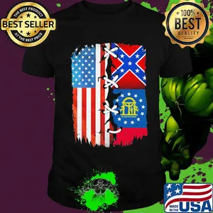 American and georgia flag america 4th of july independence day shirt