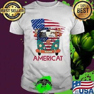 Americat Car American Flag Independence Day Shirt