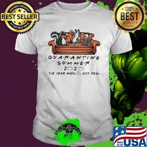 Animal Beer On Sofa Quarantine Summer 2020 Toilet Paper The Year When Shit Got Real Shirt