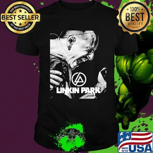 Art mural linkin-park chester black shirt