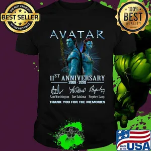 Avatar 11st anniversary 2009 2020 thank you for the memories signatures shirt