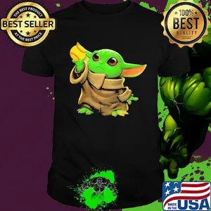 Baby yoda holding softball mug shirt