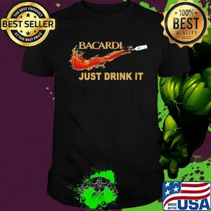 Bacardi wine nike just drink it shirt