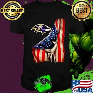 Baltimore ravens american flag independence day shirt
