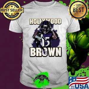Baltimore ravens football team hollywood 15 brown shirt