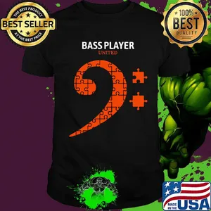 Bass player united autism shirt