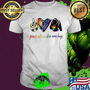 Bear peace love free mom hugs shirt