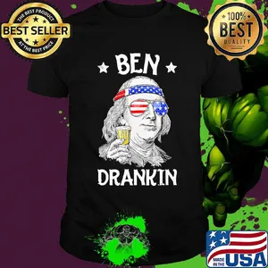 Ben drankin wine American flag veteran Independence day shirt